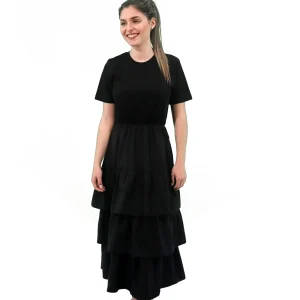 Vestido com folhos