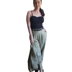 Calça de linho Slouchy