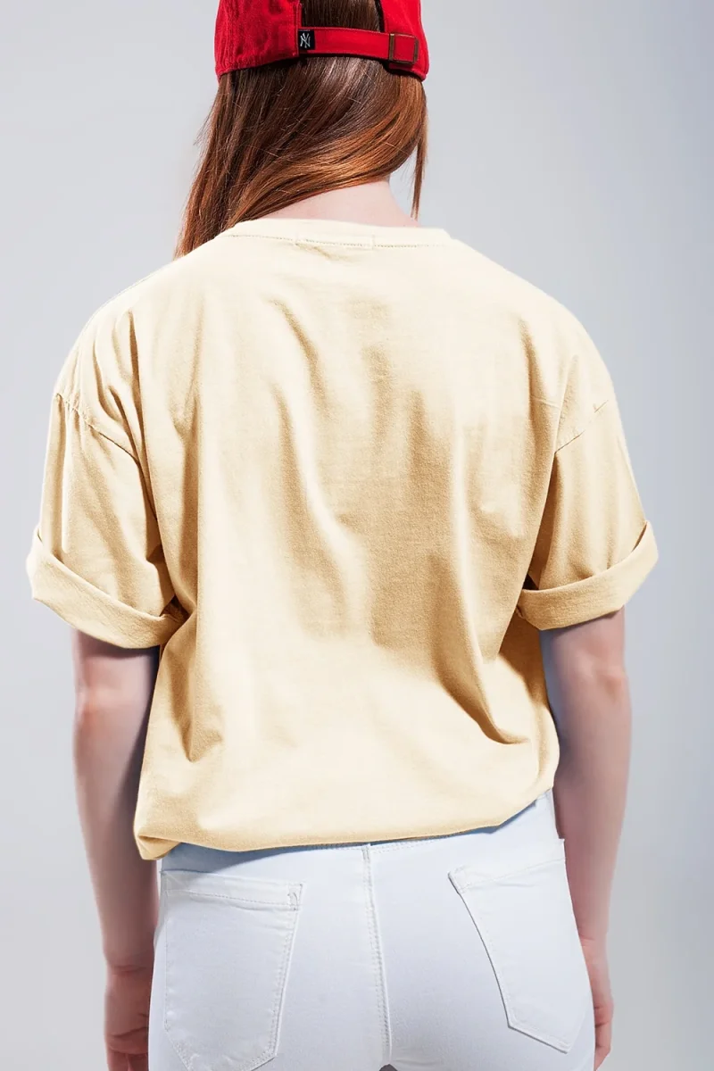 Camiseta com texto do distrito de Brooklyn em amarela - Image 4