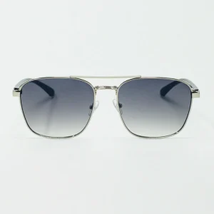Óculos de sol Squared Metal com lentes fumadas cinzentas