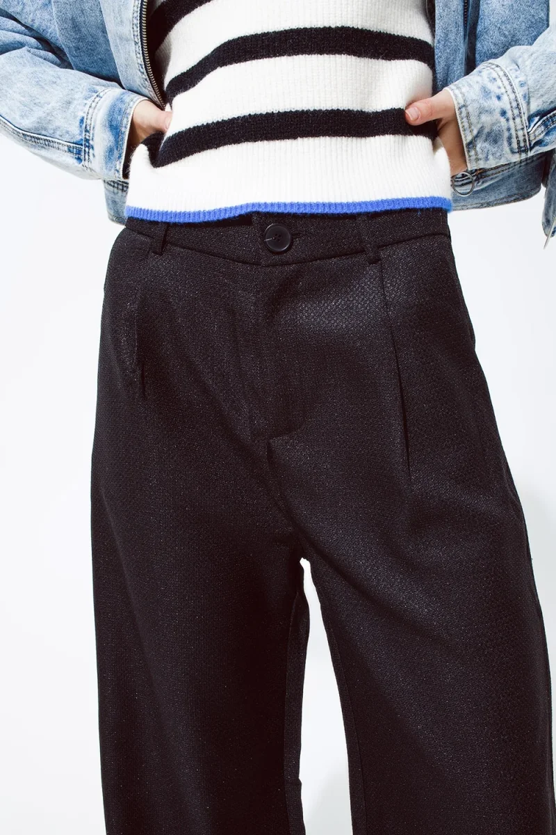 Pantalão oversized em preto - Image 7